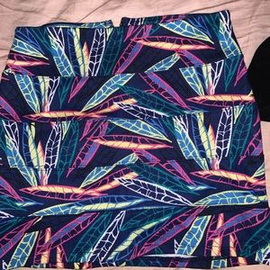 Multicolor nollie medium zip up skirt